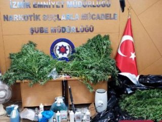 İzmir'de drone destekli uyuşturucu operasyonu