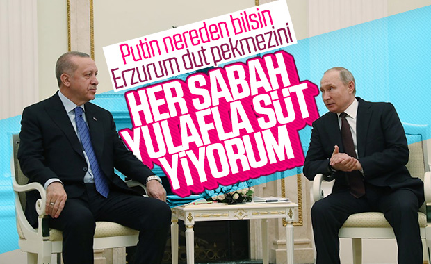 Putin'den Cumhurbaşkanı Erdoğan'a kahvaltı tavsiyesi