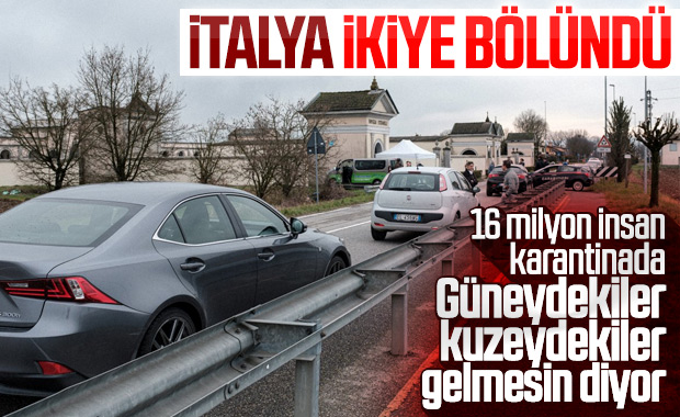 İtalya'da 16 milyon insan karantina altında