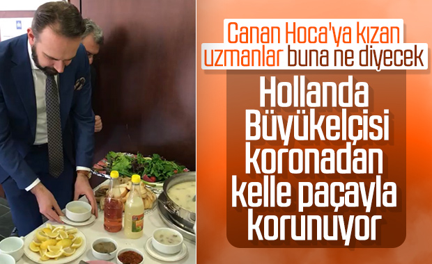 Hollanda Büyükelçiliği'nden koronaya karşı kelle paça