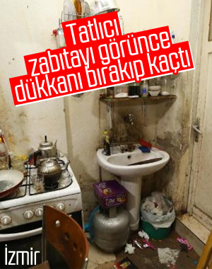 İzmir'de zabıta ekipleri denetime çıktı, tatlıcı kaçtı