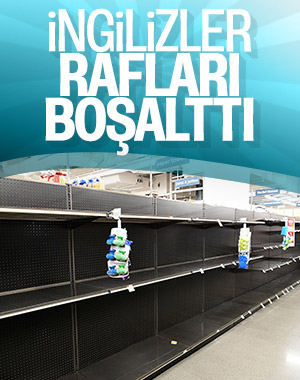 İngiliz halkı, korona nedeniyle marketlere akın etti