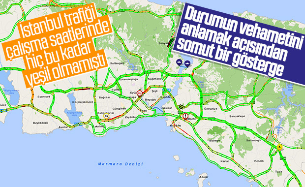 İstanbul trafiğinde koronavirüs etkisi