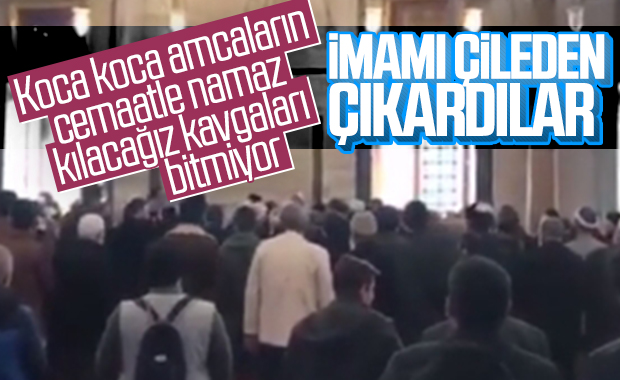 Camide imam ve cemaat tartıştı