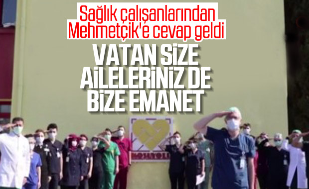 Sağlık personelinden komandolara cevap