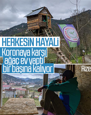 Koronavirüse karşı ev yaptı