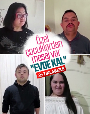 Down sendromlu çocuklardan 'evde kal' çağrısı