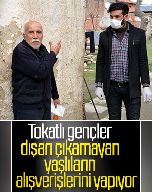 Tokatlı gençler yaşlıların ihtiyaçlarını karşılıyor