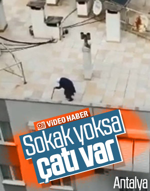65 yaş üstü yaşlı teyze dışarı çıkamayınca çatıda gezdi
