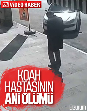 Kaldırımda yürüyen adamın ölümü kamerada