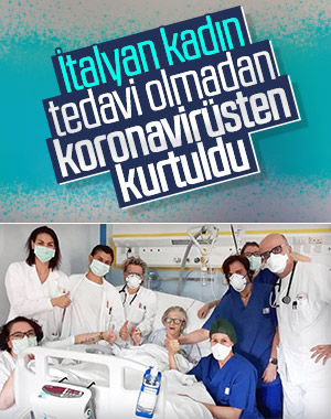 95 yaşındaki İtalyan kadın, koronadan tedavisiz kurtuldu