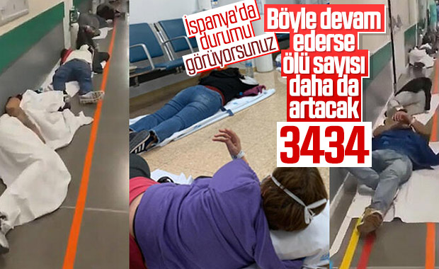 İspanya'da can kaybı 3 bin 434'e yükseldi