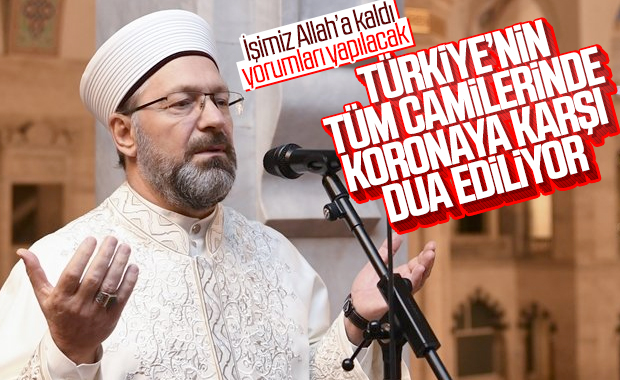 Diyanet İşleri Başkanı koronavirüse karşı dua okudu