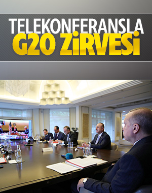 Erdoğan, telekonferansla G20 Zirvesi'ne katıldı