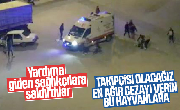 Konya'da kaza yerine giden sağlık görevlileri darbedildi