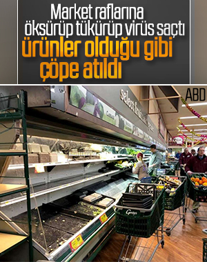 ABD'de bir kişi marketteki ürünlere kasten öksürdü