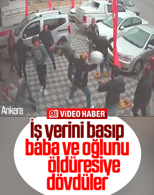 Ankara’da 12 kişiyle dükkan baskını