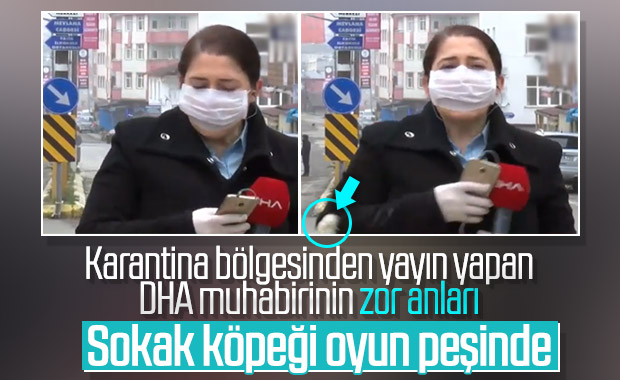 Karantinayı anlatan muhabirin zor anları