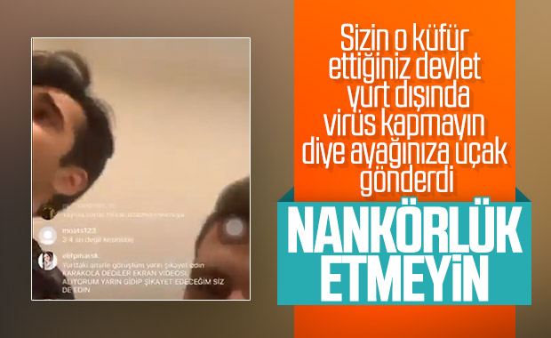 KYK yurduna yerleştirilen öğrenci, devlete küfür etti