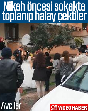Avcılar'da bir grup vatandaş sokakta toplanıp dans etti