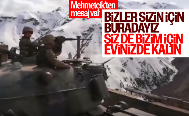 Mehmetçik'ten evde kal çağrısı