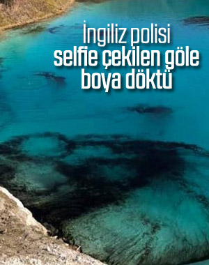 İngiliz polisi, sosyal mesafeyi korumak için gölü boyadı