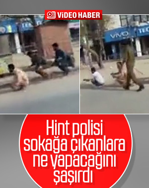Hint polisi sokağa çıkanlara ilginç bir ceza verdi