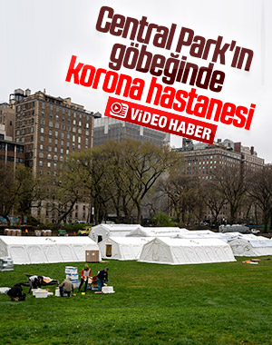 Central Park'ta koronavirüs hastanesi kuruldu