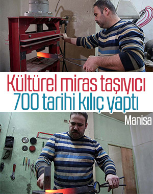 Geleneksel Türk kılıçlarını yeniden üretiyor
