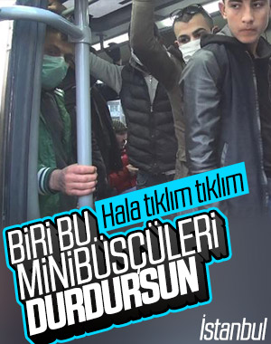 Esenyurt'ta minibüslerdeki kalabalıklık şaşırttı
