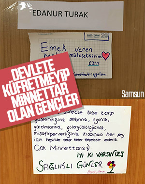 Karantinadaki gençlerden görevlilere 'teşekkür' notu