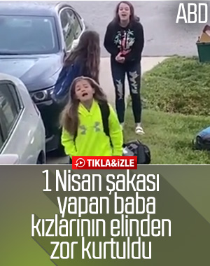 ABD'de kızlarına okul açıldı şakası yapan baba