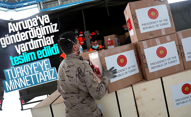 Türkiye'nin korona yardımına teşekkür mesajları