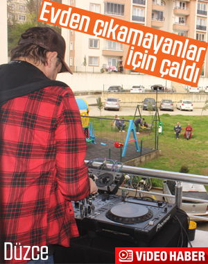 Düzce'de evinin balkonundan DJ performansı gerçekleştirdi