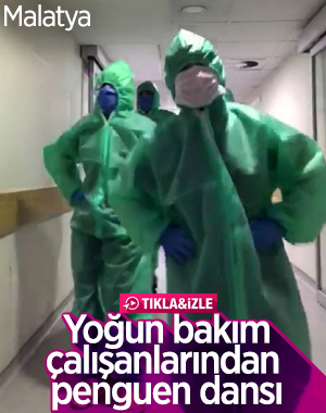 Malatya'da yoğun bakım çalışanlarından moral dansı