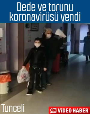Dede ve torunu koronavirüsü yenerek taburcu oldu