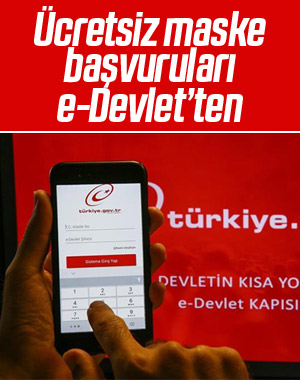 Ücretsiz maske başvuruları, e-Devlet üzerinden yapılacak