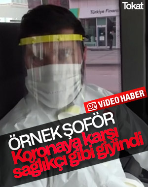 Sağlıkçı gibi giyinerek direksiyon başına geçti