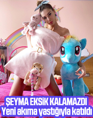 Şeyma Subaşı'dan Pillow Challange pozu