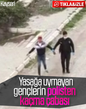 Kayseri'de yasağa uymayan gençler yakalandı