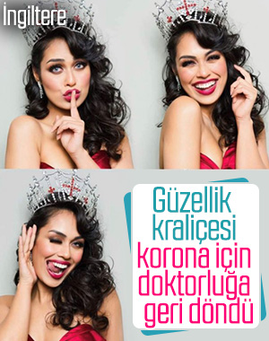 İngiltere güzellik kraliçesi koronavirüs için döndü
