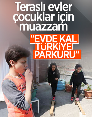 Dışarı çıkamayan çocuklar için oyun parkuru