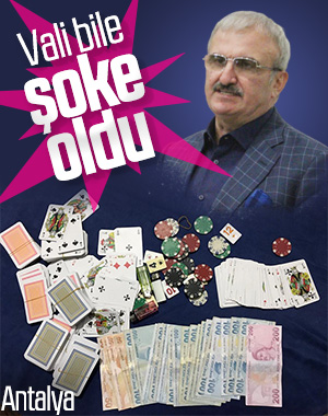 Antalya'da evde kumar oynayanlara baskın