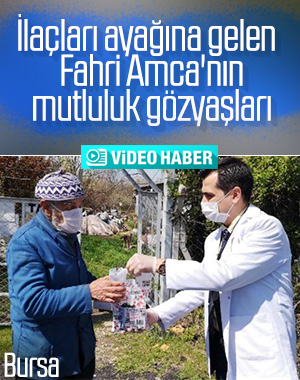 İlaçlarını getiren sağlık ekiplerini görünce ağladı