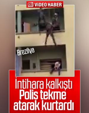 Brezilya'da intihara kalkışan şahsı polisler kurtardı
