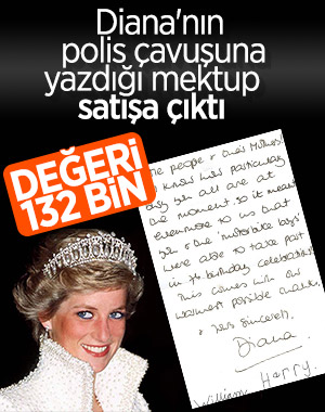 Prenses Diana'nın mektubu 16 bin sterline satışa çıktı