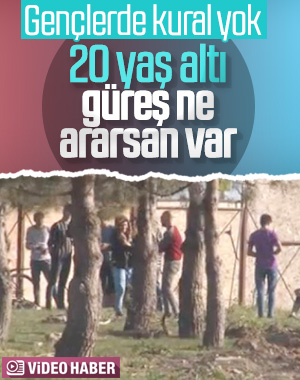 Yasağa aldırış etmeyen gençler güreş tutup, top oynadı