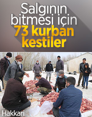 Koronadan kurtulmak için 73 hayvan kestiler