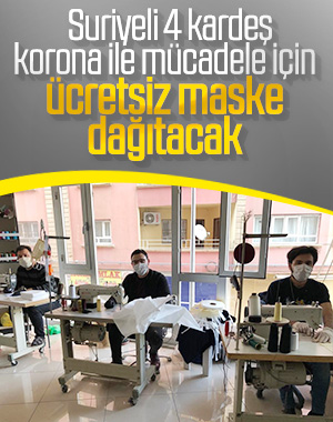 Suriyeli kardeşler, maske yapımı için kolları sıvadı