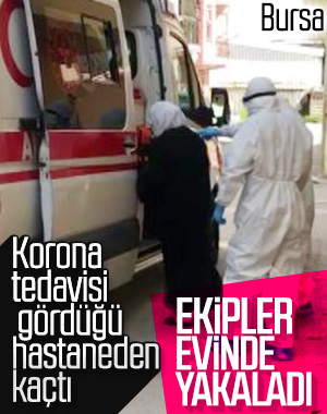 Bursa'da yaşlı kadın hastaneden kaçtı